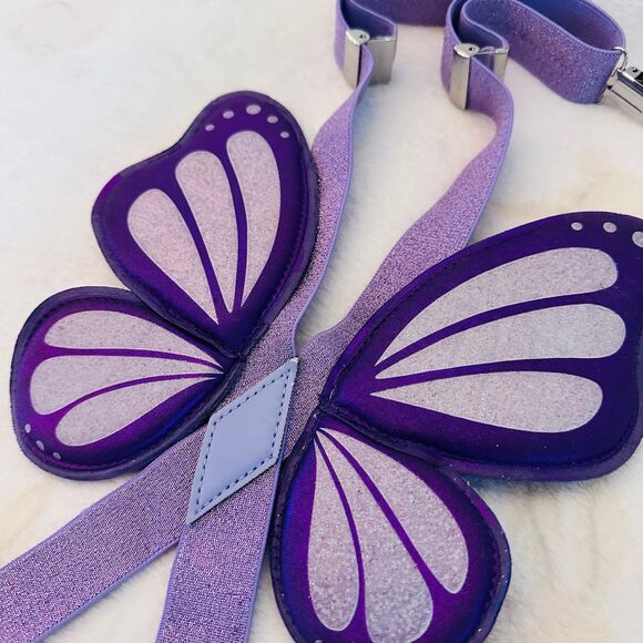 Girl’s Purple Butterfly Suspenders Toddler Size - Picture 5 of 6